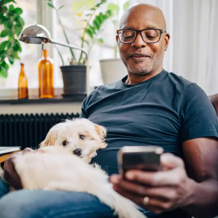 Lifestyle man with phone